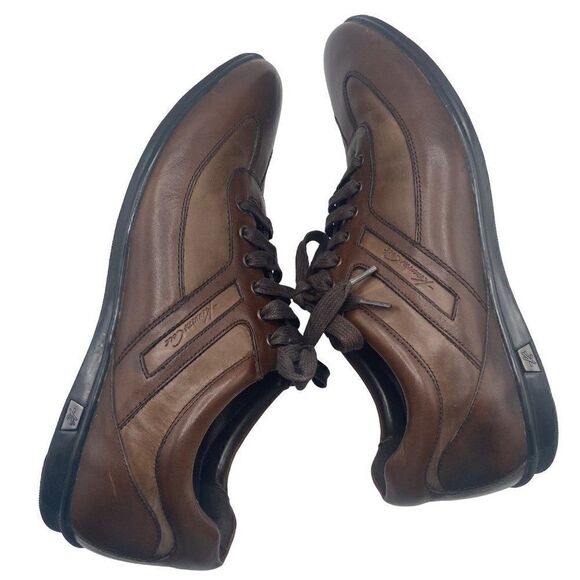 Kenneth Cole License Plate Leather Shoes Brown Size 11 - Picture 5 of 12